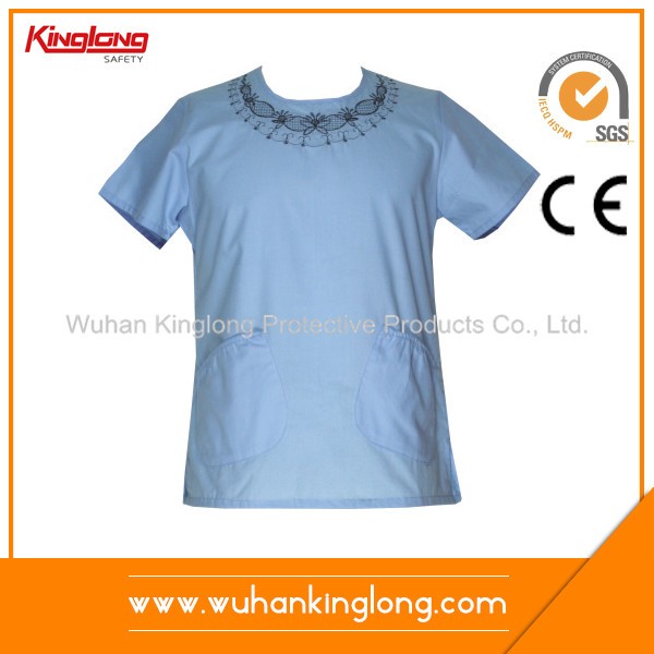 Elastic string design workwear medical scrub