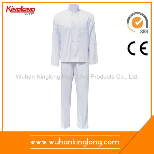 Long Sleeve Solid Color Chef Uniform