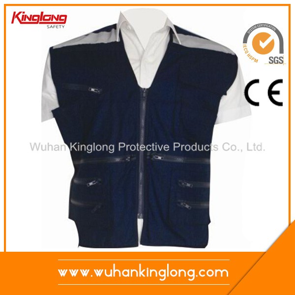 100% Polyester PVC Zipper Reflective Tape Vest