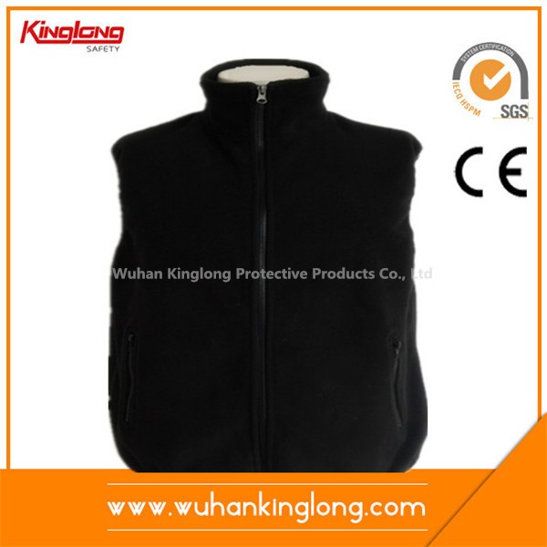 Cheap price zipper pocket polar fleecy vest