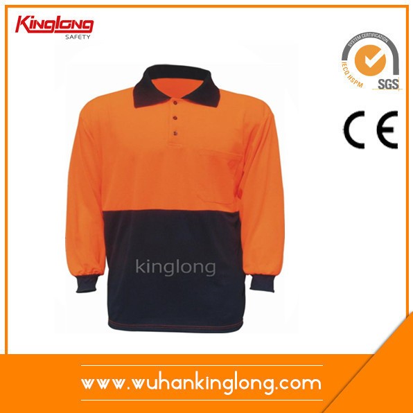 Wholesale Long Sleeve Color Combination Polo Shirt