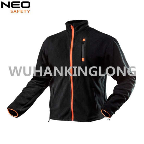  Black Polar Fleece Jacket for Men Made In China