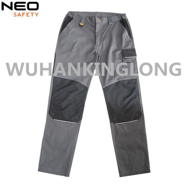 Gray Stretch Workwear Cargo Pants