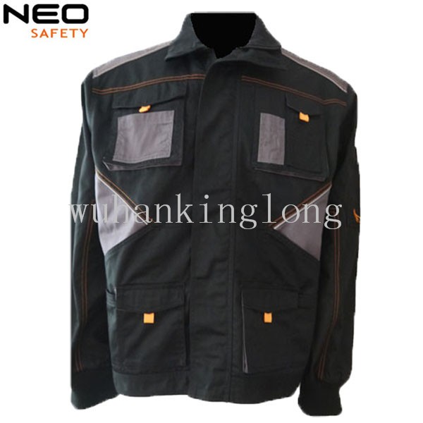 Polycotton Color Combination Jacket Multipocket Workwear