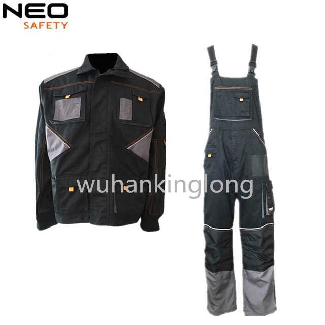 twill bibpants color combination workwear construction site uniform