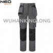 100%cotton gray work trousers with knee pad pockets