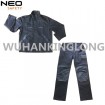 2pc Black Jacket and Pants Work Uniform