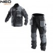 2pcs jacket and pants canvas work uniform