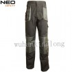 Cargo work trousers with canvas fabric