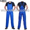 Contrast Sewing Royal Blue Working Bibpants