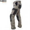 Factory hard khaki cargo work drill pants with knee patch