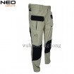 Factory hard khaki cargo work drill pants with knee patch