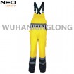 high visibility yellow working bibpants with reflective tape