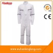 Easy clean white color polyester coveralls uniform