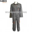 High Quality Polycotton Twill Gray+Orange Power Work Coverall