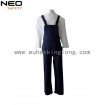 Pure color navy blue work clothes bib pants