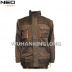 Black plus orange uniform canvas mens safety work jacket