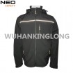 Fashion Men's Black Softshell Jacket with Hood