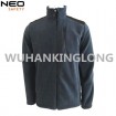 Navy Blue Fleece Jacket with Oxford Reinforcement on Shoulders and Elbows