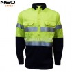 Wholesale high visibility safety reflective long sleeve workwear shirt